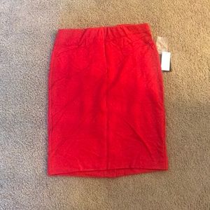 Women’s red pencil skirt